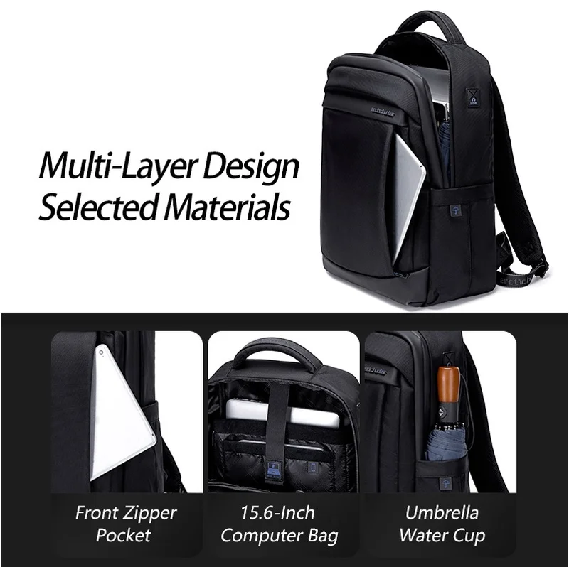 Arctic Hunter Blue Durable Laptop Bag Light Weight Water Resistant with USB Jack Travel Backpack with Separate Laptop Compartment for Unisex, B00478, Blue  | Best Price UAE